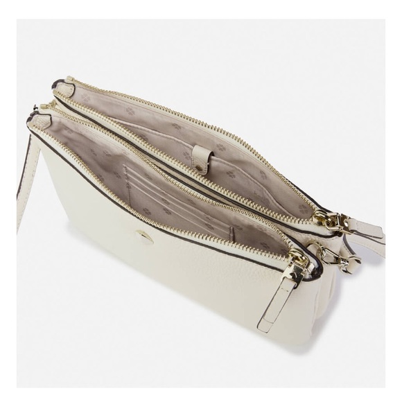 kate spade Handbags - Kate Spade New York Women's Polly Medium Double Gusset Cross Body Bag off White
